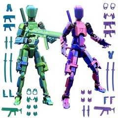 T13 Action Figure Set (Assembly Completed), 3D Printed Multi-Jointed, Titan 13 A