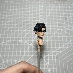 1/12 Painted Nightwing Robin Black Mask Head Sculpt Fit Mcfarlane Action Figure