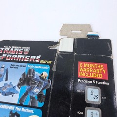 Vintage Takara G1 Transformers Kronoform Robot Watch DECEPTOR Box & Instructions