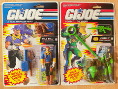 1991 GI JOE 3 Action Figure LOT Barricade Wild Bill Firefly A Real American Hero