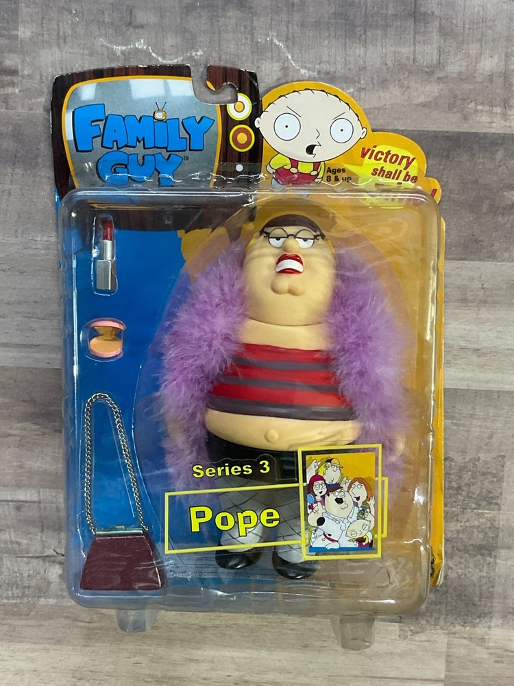 Family Guy Series 3 Tube Top Peter Griffin 6″ Mezco ERROR “POPE” Figure G5