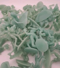 Glow-in-the-Dark Zombie Action Figures Toys SCS Direct, Lot of 11.6 oz
