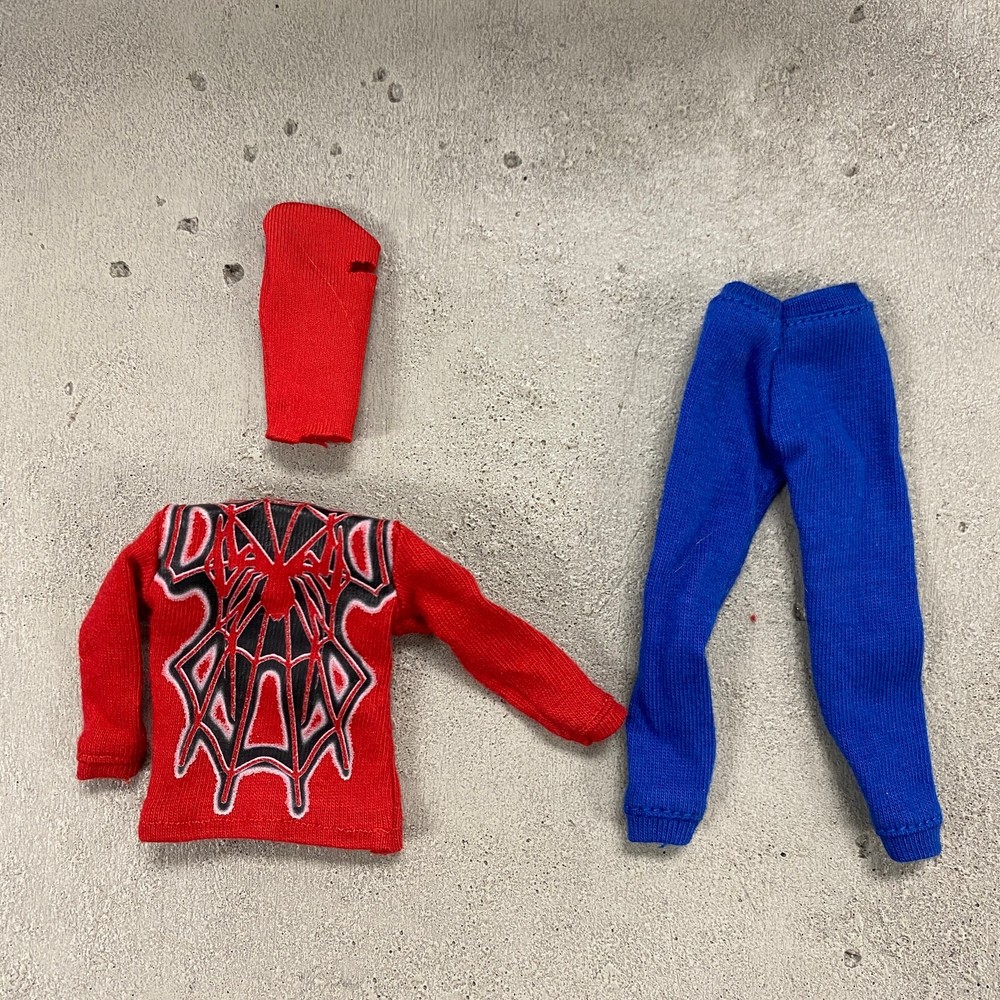 PB-PPHS-SET: 1/12 Human Spider Outfit for 6″ Spiderman, Nota, MixMax slim body