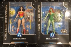 McFarlane Collector Edition Wonder Woman & Platinum Edition Poison Ivy In Hand