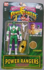 Vintage 1994 Bandai Mighty Morphin Green Power Rangers Tommy Jason David Frank