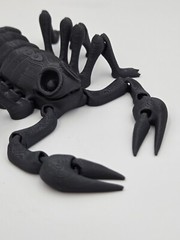 3D Printed Scorpion, Realistic Articulated & Flexible Joints, PLA, 9″, Black