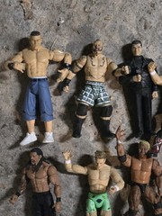 Lot Of 8 WWE WWF Wrestling Action Figure Various Years