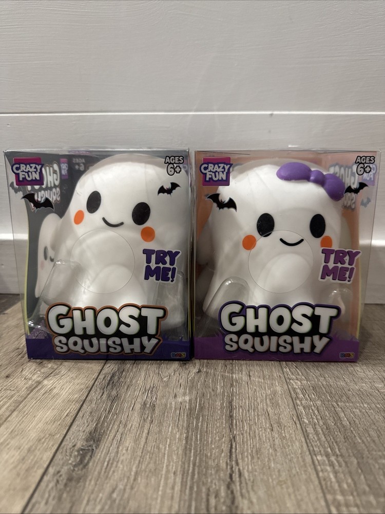 2 Crazy Fun Ghost Squishy. Brand New In Box And Very Rare Lot. “Boy and Girl”