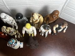 VINTAGE KENNER STAR WARS 1977 FIRST 12 FIGURE SET LOT LUKE VADER HAN LEIA R2 +++