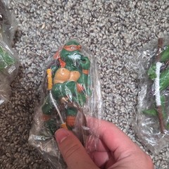 TMNT Leonardo Michelangelo Donatello Action Figure Set Plastic Turtle Unboxed