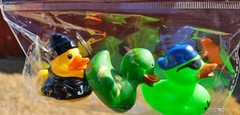 Jeep Branded 2” Rubber Duck Glitter Duck with Jeep Logo you get 4 pack NEW VHTF