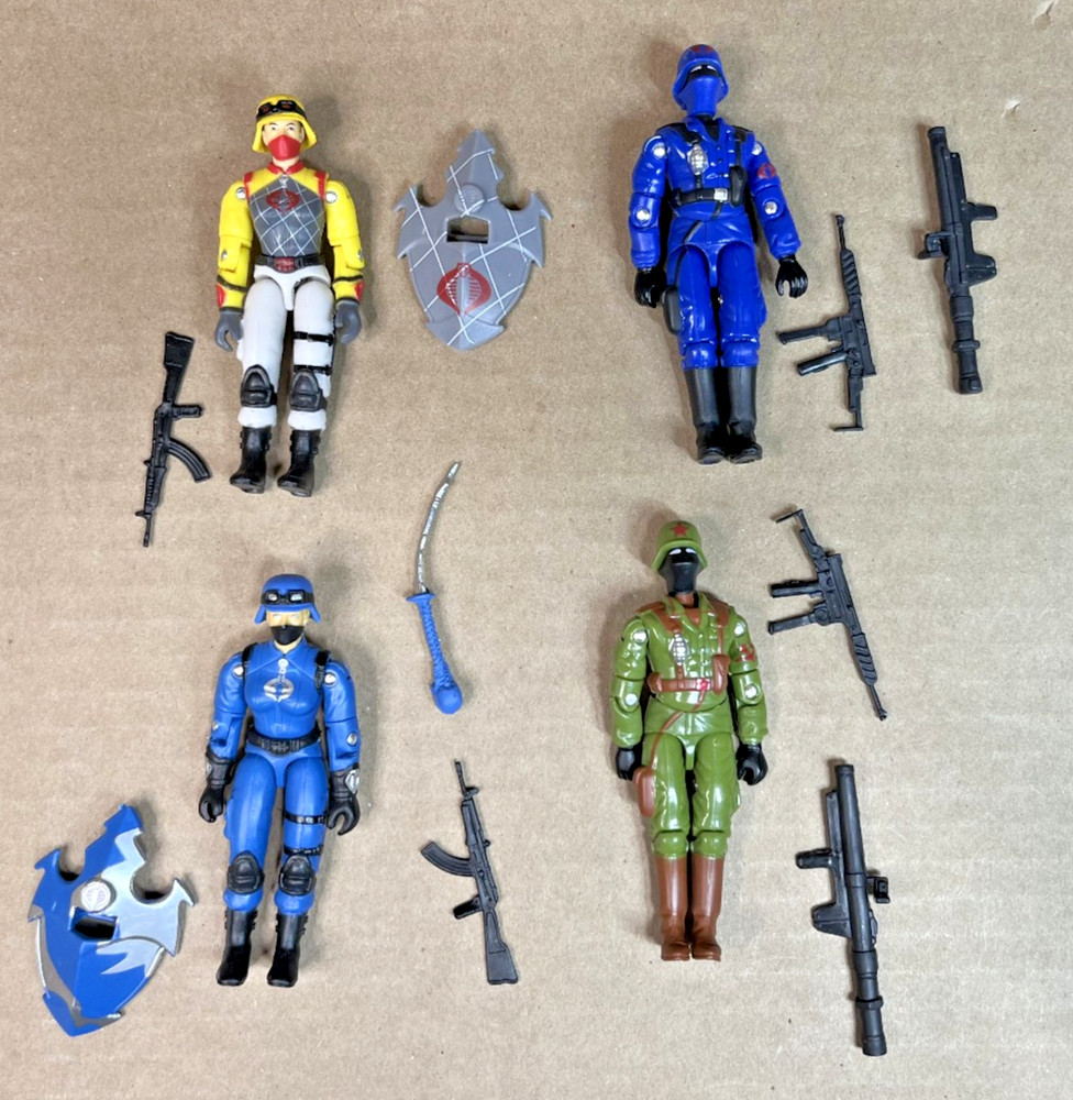 GI Joe Black Major Custom Cobra Figure Lot of 4 100% Complete