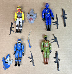 GI Joe Black Major Custom Cobra Figure Lot of 4 100% Complete