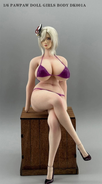 PawPawDoll DK001A 1/6 Pale Sexy Plump Large Bust Flexible Female Body Figure Toy