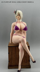 PawPawDoll DK001A 1/6 Pale Sexy Plump Large Bust Flexible Female Body Figure Toy