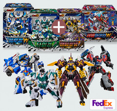 Metal Cardbot W Heavy Iron W Blue Cop W Phantom Hornet Tigun Transforming Robot