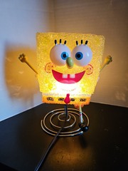 Nickelodeon SpongeBob Squarepants Electric Night Light Desk Lamp Plastic Resin