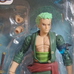 Bandai One Piece Roronoa Zoro Action Figure With Clothes Extra Hands Swords