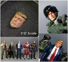 Donald Trump 1/12 head sculpt for custom figure shiped in 10 day ( painted )
