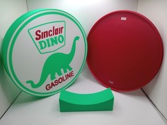 Retro Sinclair Dino gasoline lightbox sign retro logo light box with stand