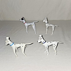 Just Toys Bend-Ems 101 Dalmatians lot of 6 bendy toys (with marks/wear)