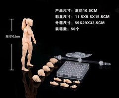 10.5cm DIY 1:18 Scale PVC Joint Flexible Action Figure Body Head Toys New
