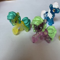 My Little Pony 1 1/2 Inch Transparent Glitter Figure 5 Piece- 2010-Blind Bag