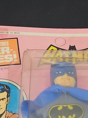Vintage 1979 Mego Wgsh Batman French Card Worlds Greatest Super Heroes Damaged