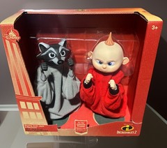 Disney Pixar Incredibles Raccoon & Jack Jack 9” Boxing Puppet With Sounds New
