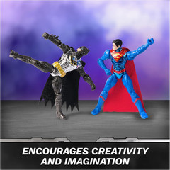 DC Comics, Metal Force Transforming Batwing, 2-in-1 Playset, Includes Batman and