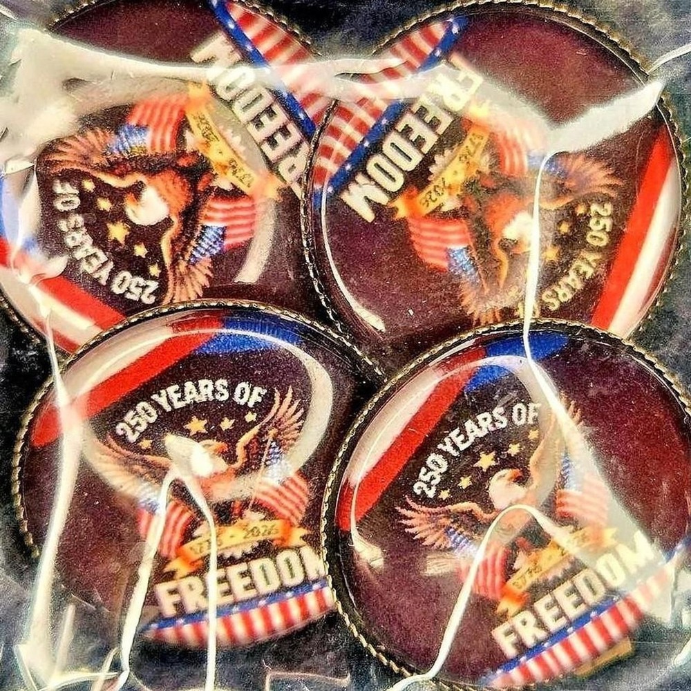 250 Years of Freedom 1776-2026 Patriotic Eagle Lapel Pin Set of 4