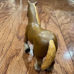 Schleich Horse Figurine Brown Draft Horse Stallion Toy 2001 Equine Figure Animal