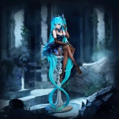 Hatsune Miku Figure Black Dress Cute Girl Doll Collection Model Toy Gift