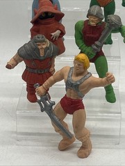 Set of 6 Vintage He-Man MOTU Rubber Erasers / Figures – Made in Hong Kong