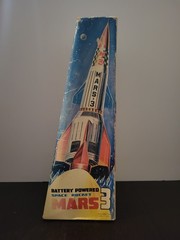 Battery Powered Space Rocket 1960s MARS 3 Vintage Original 100% COMPLETE w Box