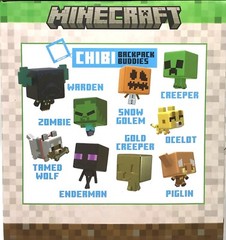 PALADONE Minecraft Chibi Backpack Buddies x1 Mystery Blind Bag Click Keychain