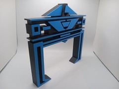 Retro Recognizer / Collector for Tron action figures and lightcycle toys Blk/Blu