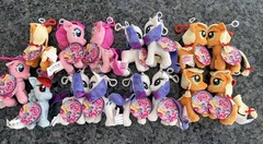 My Little Pony Plush Clip Keychain Lot of 15 Aurora Hasbro