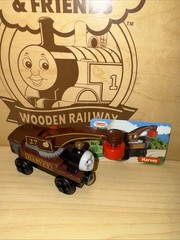 HARVEY ! THOMAS FRIENDS TRAIN WOODEN ! 2002 W/ CARD ! TOW TRUCK