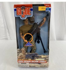 GI Joe Electronic 40MM Grenade Machine Gunner 12″ Action Figure Hasbro 2000 New