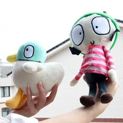 Kawaii Cute Sarah and Duck Plush Doll Anime Soft Stuffed Animal Plushie Toy Gift