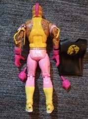 Mattel WWE Elite Top Picks 2023 Rey Mysterio Jr. Figure Lucha Libre Yellow Pink
