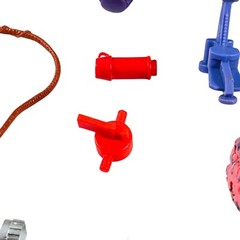 TMNT Playmates Mixed Toy Parts Lot Technodrome Pogocopter Parachute Weapons READ