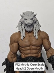 3d Print INBEATABLE BOY BATTLE BEAST HEAD#2 1:12 MYTHIC LEGIONS OGRE SCALE
