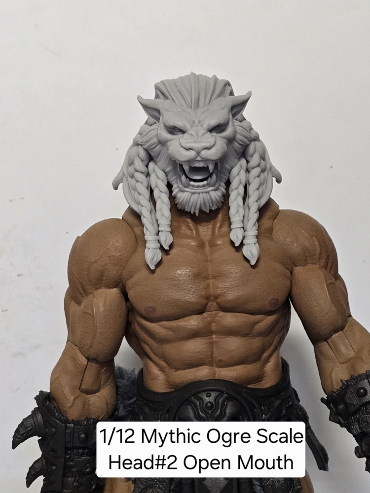 3d Print INBEATABLE BOY BATTLE BEAST HEAD#2 1:12 MYTHIC LEGIONS OGRE SCALE
