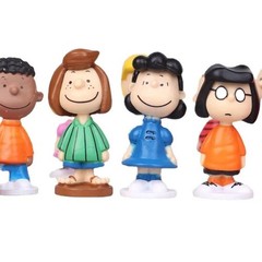 12PCS Peanuts Snoopy Cute PVC Figures Set Cartoon Doll Toys Kids Birthday Gift