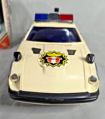 VERY RARE Vintage 70s Yonezawa Japan Nissan Fairlady Battery Operated Police Car