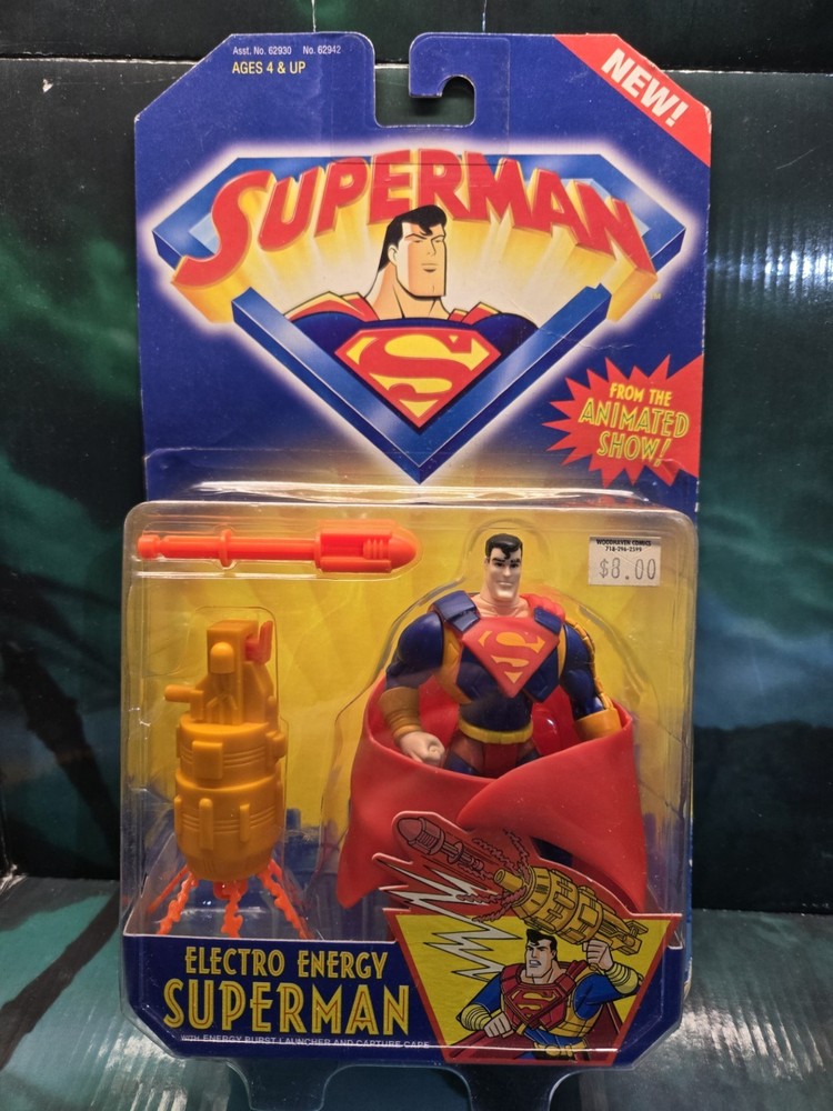 Electro Energy Superman Animated Series 1996 Kenner – New In Box -FREE SHIPPING