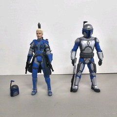 Star Wars Female Mandalorian Warrior Figure Set Clone Wars Death Watch Lot