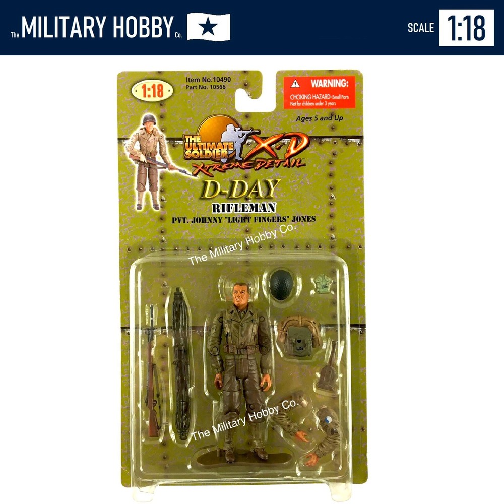 1:18 21st Century Toys Ultimate Soldier WWII D-Day US Army Rifleman Figure JONES